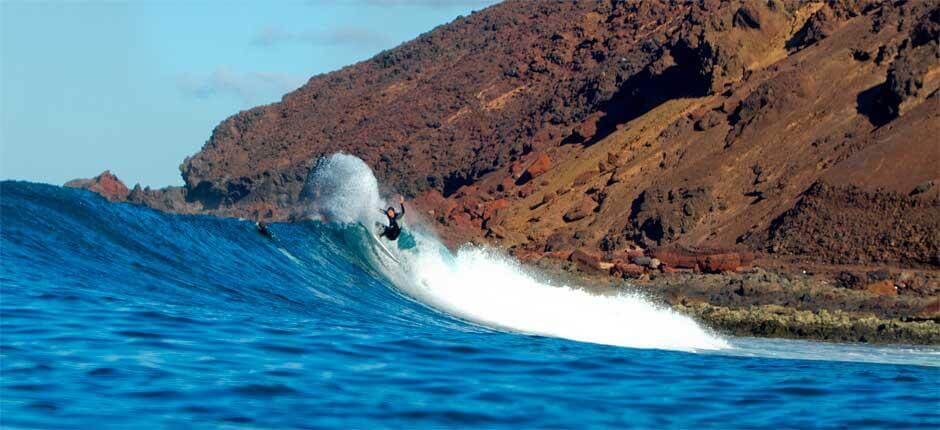 La derecha de Lobos, surffauskohteet Fuerteventuralla